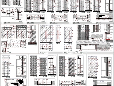 现代门 房 大 玻璃 房素材 大 施工图