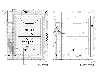 景观节点 足球场 施工图