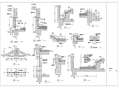 现代其他节点详图 屋面节点详图 施工图