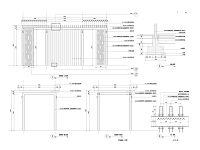 现代廊架 廊架 施工图