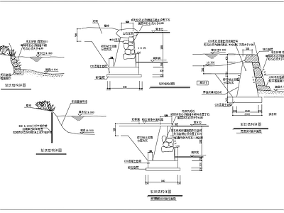 现代其他节点详图 驳坎结构图 驳坎设计图 施工图