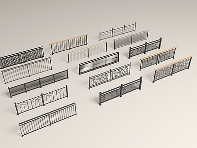 现代其他局部构件 现代铁艺 围栏扶手阳台护栏 防护栏阳台