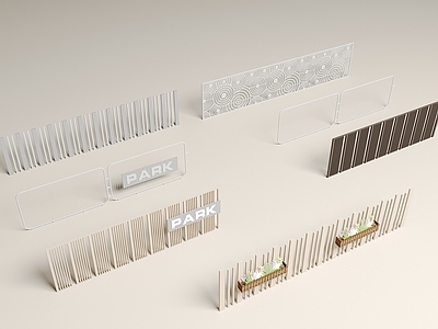 现代其他局部构件 现代围栏护栏 围墙