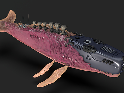 水生类动物 生物力学鲸鱼 半机械鲸鱼 科幻生化动物 变异兽 外星异种生物