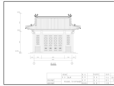 中式古建 祠堂 小庙 三间歇山小庙 古建大殿 施工图 古建