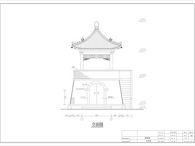 中式古建 钟鼓楼 寺庙 鼓楼 钟楼 施工图 古建