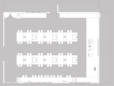 现代实验室 平面布置图 施工图