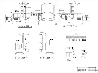 现代门卫室建筑 卫建施 施工图
