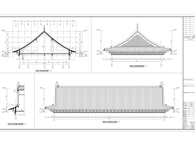 中式古建 古建重檐 双层大殿 大雄宝殿 古建筑图纸 施工图