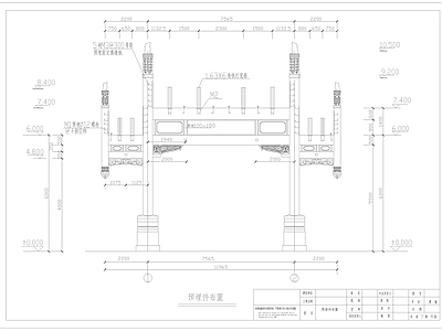 中式新中式古建 牌坊 古建牌楼 冲天牌坊 仿古牌坊 古建 施工图 古建