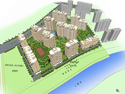现代简约多层住宅 多层住宅 住宅小区