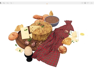 食物饮料 食物布料桌布 蛋糕奶酪鸡蛋 面包面包圈