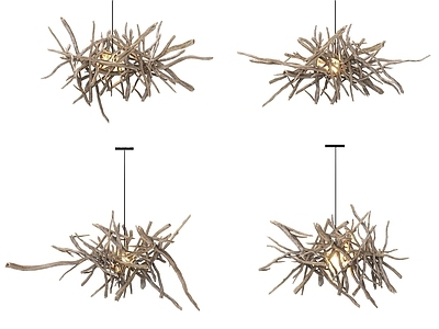 侘寂吊灯 树枝吊灯 树干吊灯 枯树吊灯