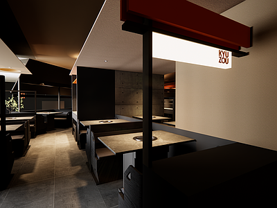 现代新中式烧烤烤肉店 烤肉店 椅 餐饮 火锅