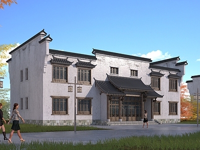 中式新中式古建 徽派建筑