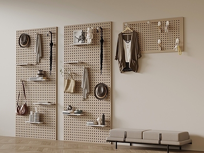 现代其他凳子 现代洞洞板 换鞋凳