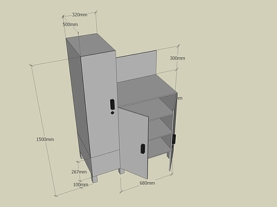 现代储物柜 简易柜子