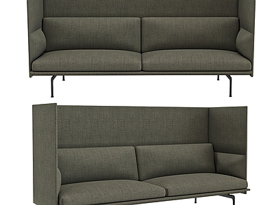 现代Outline Highback Sofa