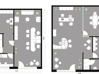 现代工作室 设计工作室 施工图 工作室