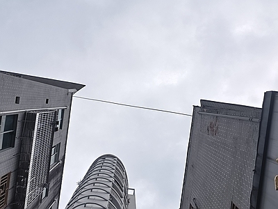 现代新中式街道外景 商业街外景 走廊 街道夜景 人行道