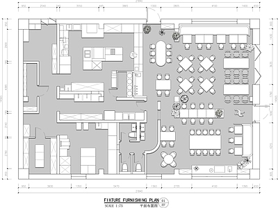 现代其他餐饮空间 自助餐厅 施工图