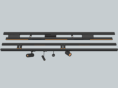 现代其他灯具 轨道灯 磁吸灯 射灯