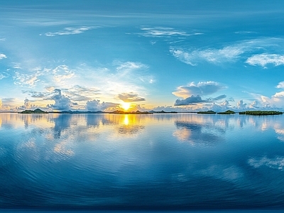 现代天空HDR 蓝天白云天空全景