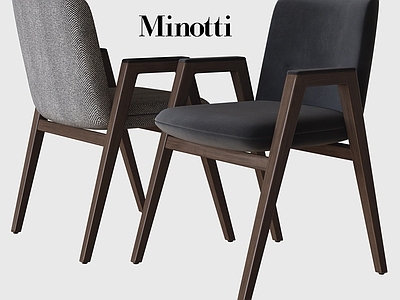 现代餐椅 minotti 布椅 书椅 木椅