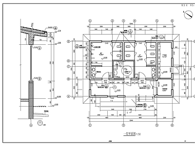 现代新中式公厕 建筑 施工图