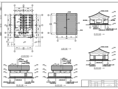 现代新中式公厕 景区公厕建筑图 施工图
