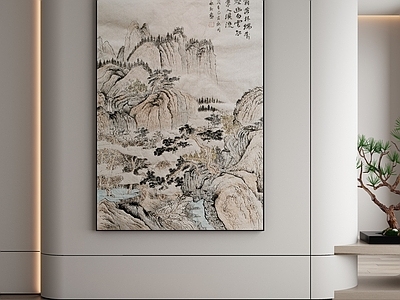 新中式中式挂画 油画 书房挂画 茶室挂画 客厅挂画 玄关挂画