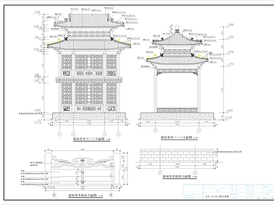中式古建 游船画舫 游船 画舫水榭 画舫 画舫船 施工图
