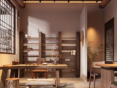 新中式侘寂茶餐厅 新中式茶馆 茶饮店