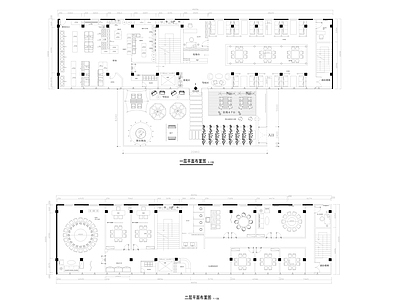 现代新中式其他餐饮空间 双层新中式餐厅 包厢带后厨 施工图