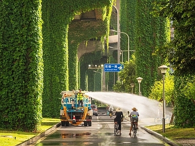 现代街道外景