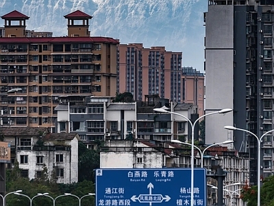 现代街道外景