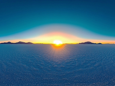 现代天空HDR 傍晚黄昏落日全景