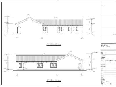 中式新中式其他公共建筑 管理房 中式建筑 民宿 一层房子 施工图