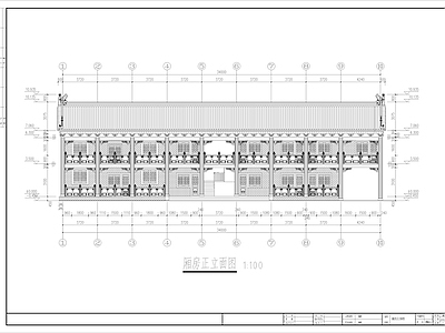 中式古建 双层厢房 两层古建 两层硬山建筑 双层四合院 两层古建大殿 施工图