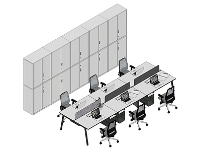 现代办公桌椅 会计桌椅柜 员工桌椅