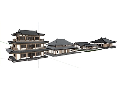 中式寺庙建筑 唐代寺庙 藏经阁