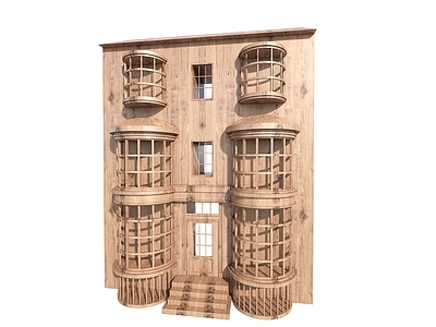 现代风格建筑 手工 哈利波特对角巷 魔杖屋 商铺
