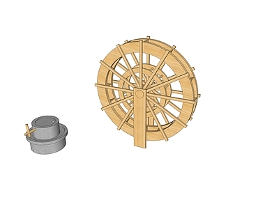 其他工业设备 木制水车
