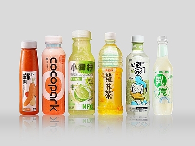食物饮料 饮料 汽水 玻璃瓶 塑料瓶 可乐瓶