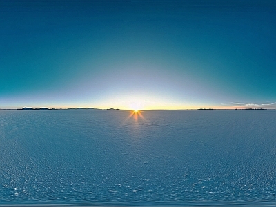 现代户外HDR 傍晚黄昏落日全景