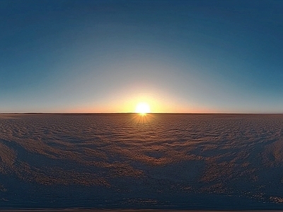 现代户外HDR 傍晚黄昏落日全景