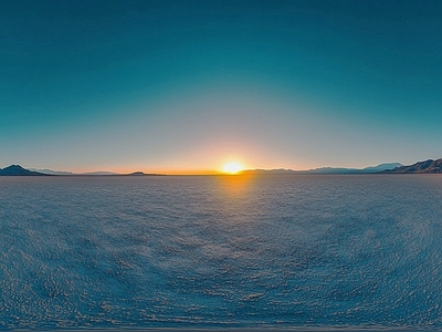 现代户外HDR 傍晚黄昏落日全景