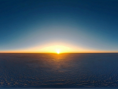 现代户外HDR 傍晚黄昏落日全景