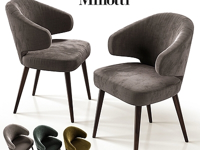 现代餐椅 Minotti 布椅 书椅