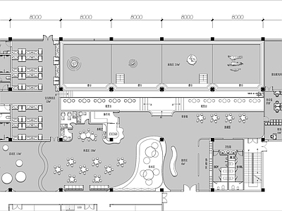 现代其他商业空间 青少年亲子游泳中 施工图
